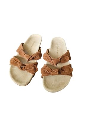 Jack Rogers Women's Suede Double-Knot Slide Sandals in Brown